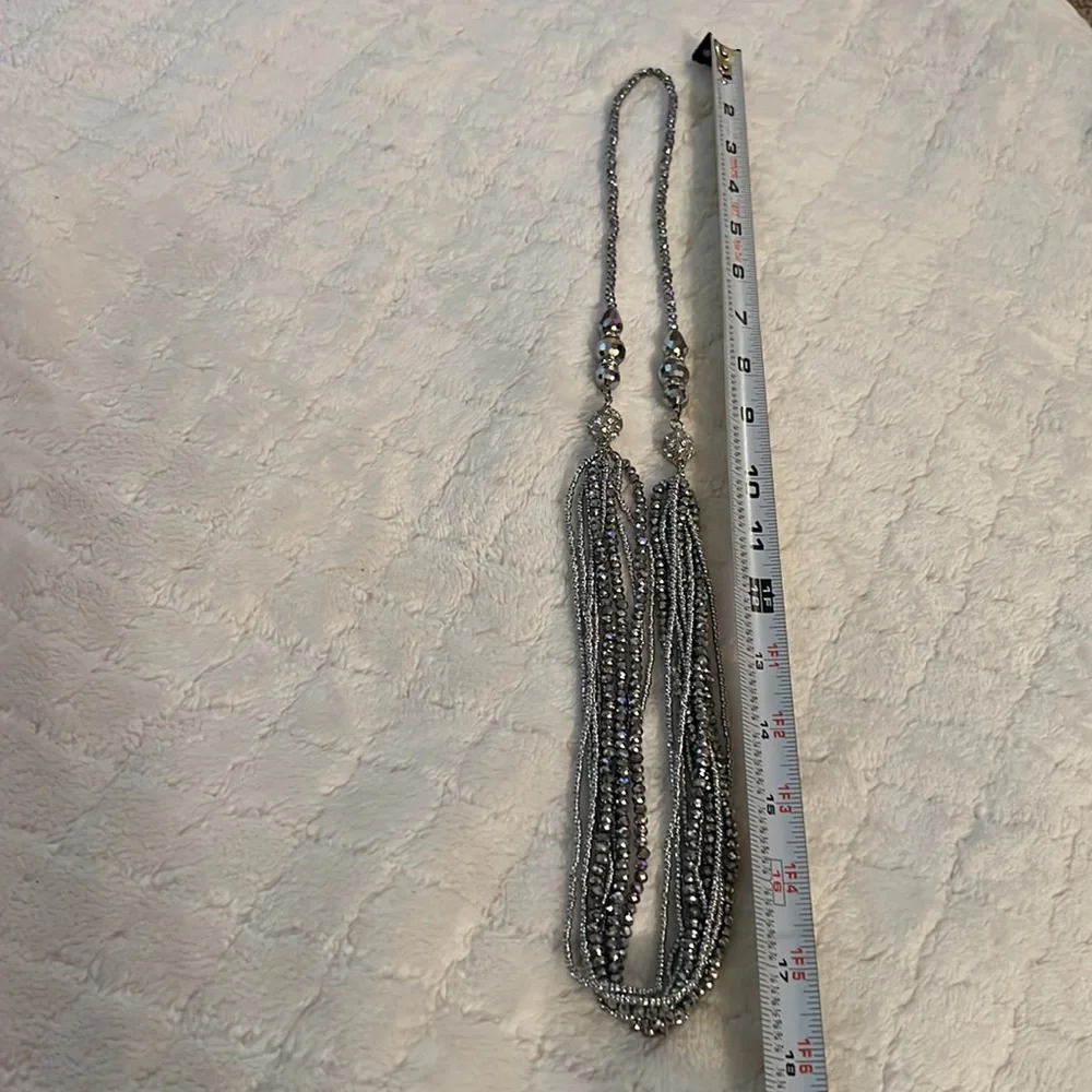 Silver statement necklace - Picture 5 of 5
